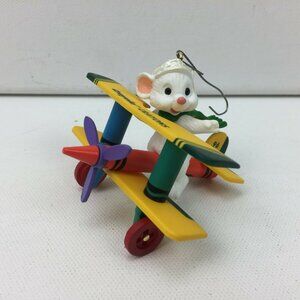 Vintage Hallmark Keepsake Ornament Crayola Crayon Bright Flying Color Mouse 1996